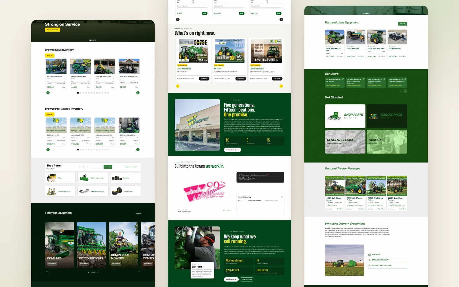 John Deere dealer network: Page system