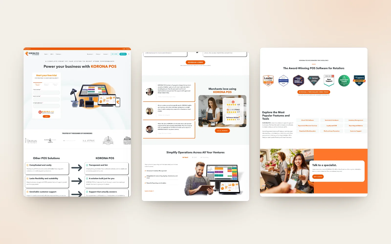 KORONA POS: The full page