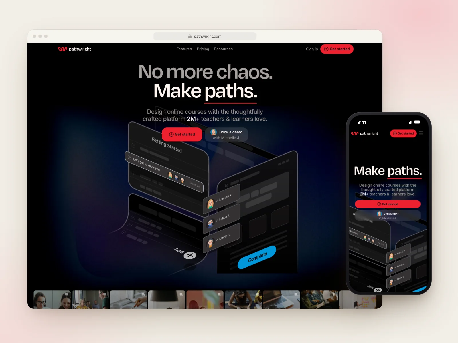 Pathwright: Desktop & mobile